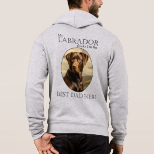 Pull À Capuche Mon labrador chocolat pense que je suis le meilleu