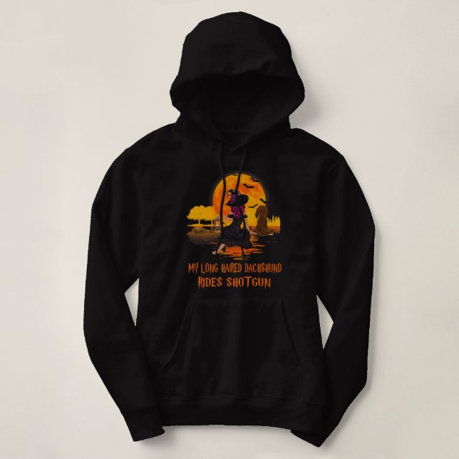 Pull À Capuche Mon Long Haired Dachshund Rides Shotgun Chien Sorc (Design devant)
