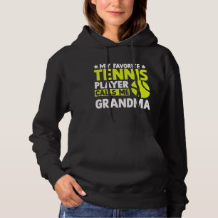 Pull À Capuche Mon tennis préféré m'appelle grand-mère de la Fête
