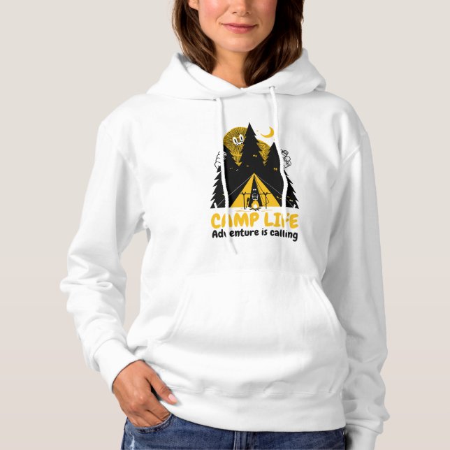 Pull À Capuche Monstre de camping drôle – Aventure de la vie en c (Devant)