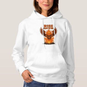 Pull À Capuche Monter des cendres - Crâne flamboyant avec feu