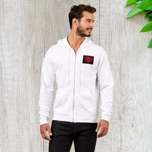 Pull À Capuche Motif boho romantique du coeur de Mandala rouge co (Créateur téléchargé)