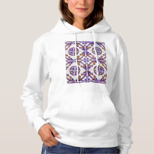 Pull À Capuche Motif de carreaux en gros plan, Portugal