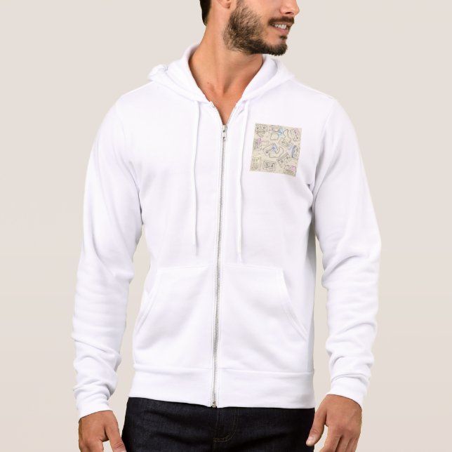 Pull À Capuche Motif de cassette mixte nostalgique des années 80  (Devant)