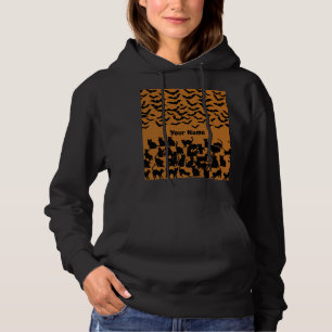 Pull À Capuche Motif de chauve-souris de chat noir Halloween pour