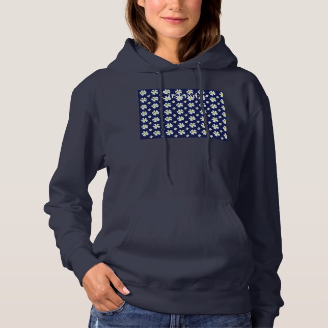 Pull À Capuche Motif de fleurs blanches Thunder_Cove (Devant)