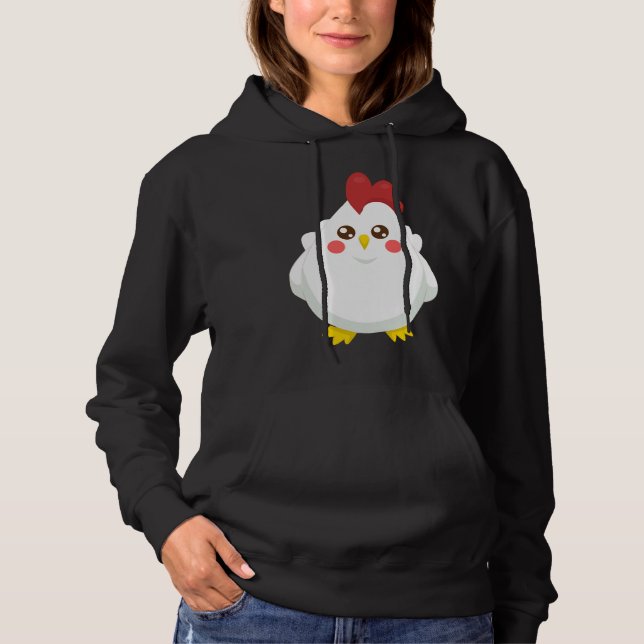Pull À Capuche motif de poulet (Devant)