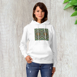 Pull À Capuche Motif géométrique tribal Boho Ethnic Aztec