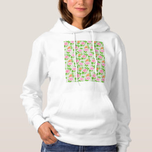 Pull À Capuche Motif Roses Roses Fleurs