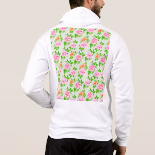 Pull À Capuche Motif Roses Roses Fleurs Rose