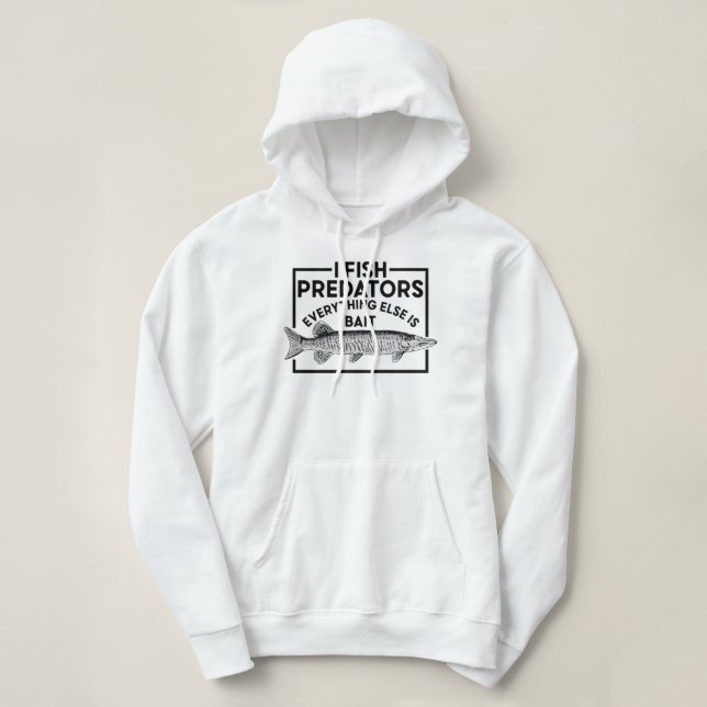 Pull À Capuche Musky Fishing I Fish Predators Pike Fish_676 (Design devant)