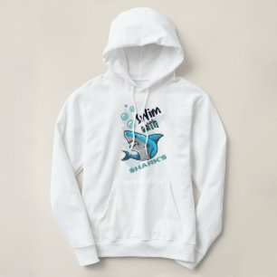 Pull À Capuche nager avec des requins