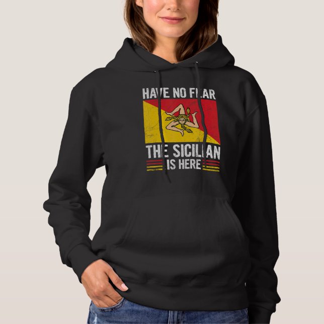 Pull À Capuche N'Ayez Pas Peur Que Le Sicilien Est Ici Citation P (Devant)