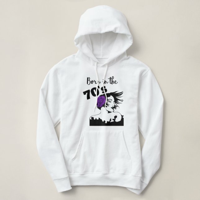 Pull À Capuche Né dans les années 70 (Design devant)