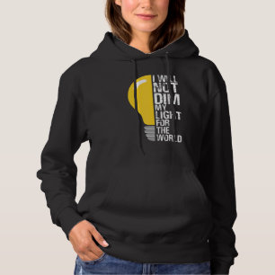 Pull À Capuche Ne Mourra Pas Ma Lumière Pour Le Monde Motivant L'