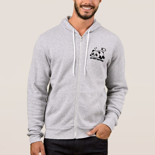 Pull À Capuche Ne pas déranger Panda endormi Mignon Paresseux Drô (Devant)