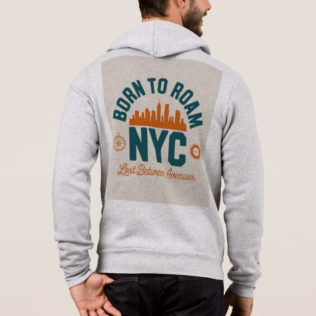 Pull À Capuche Né pour errer NYC (Dos)