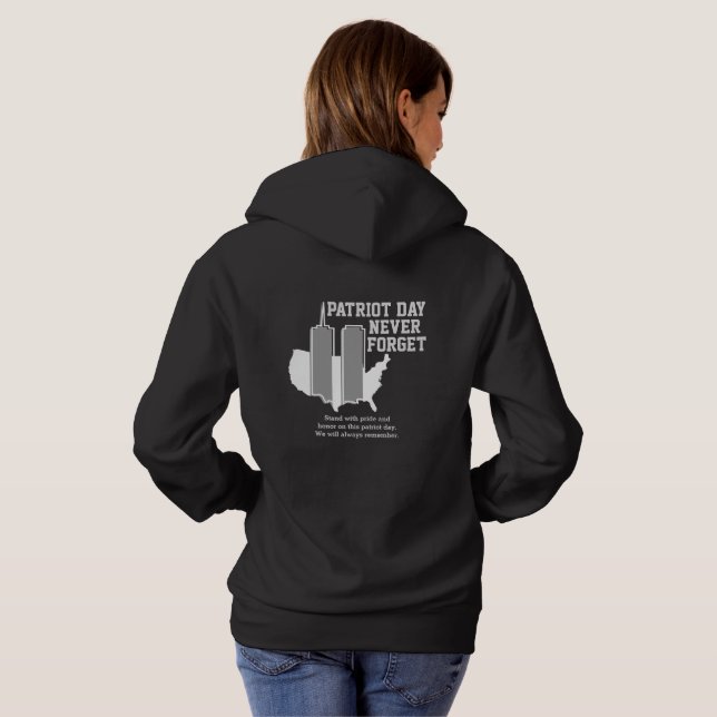 Pull À Capuche Never Forget 911 20th Anniversary Patriot Day 2021 (Dos entier)