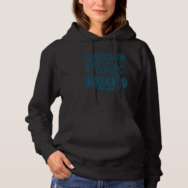Pull À Capuche Niveaux de conversation Jeu d'anniversaire du joue (Devant)
