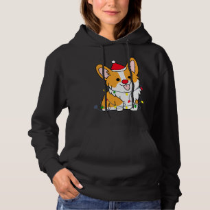 Pull À Capuche Noël adorable Corgi