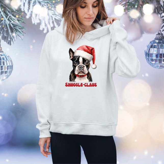 Pull À Capuche Noël du Cute Boston Terrier (Créateur téléchargé)