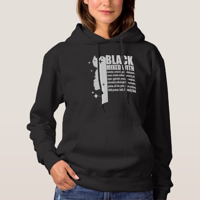 Pull À Capuche Noir Mélangé Avec Mois De L'Histoire Des Noirs Afr (Devant)