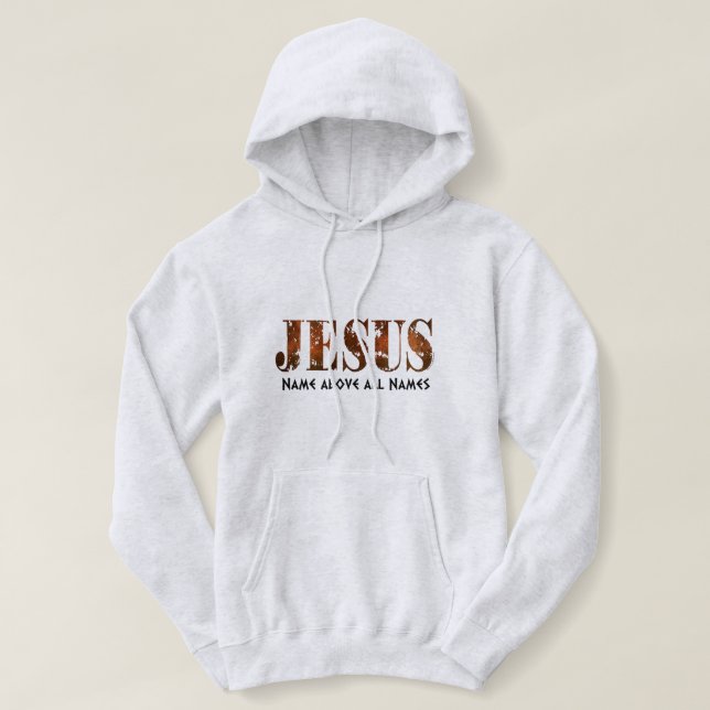 Pull À Capuche Nom de Jésus au-dessus des noms (Design devant)