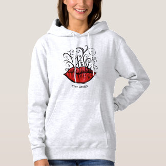 Pull À Capuche Nom de l'artiste maquillage des lèvres rouges