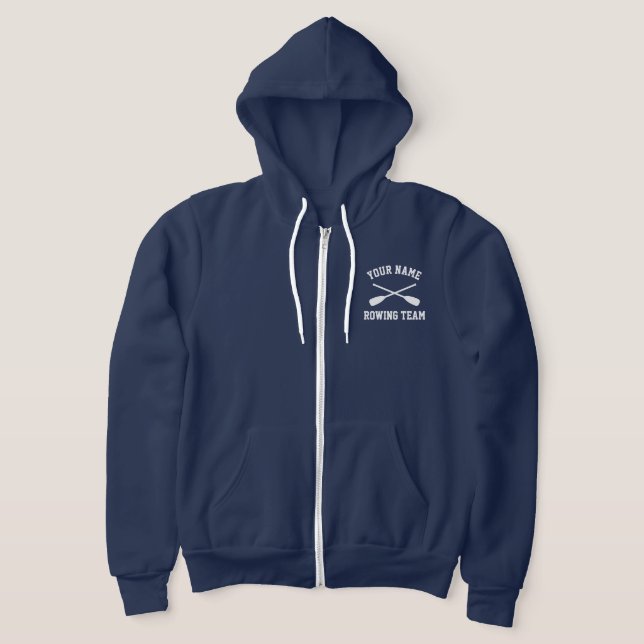 Pull À Capuche Nom de l'équipe d'aviron de bateau personnalisé pa (Poser)