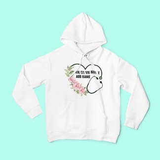 Pull À Capuche Nom de l'infirmière étudiante-inscrite-ancienne