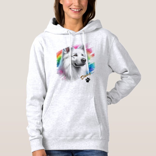 Pull À Capuche Nom de typographie cool pour animal de compagnie s (Devant)