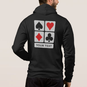 Pull À Capuche Nom et texte personnalisés du lecteur de carte