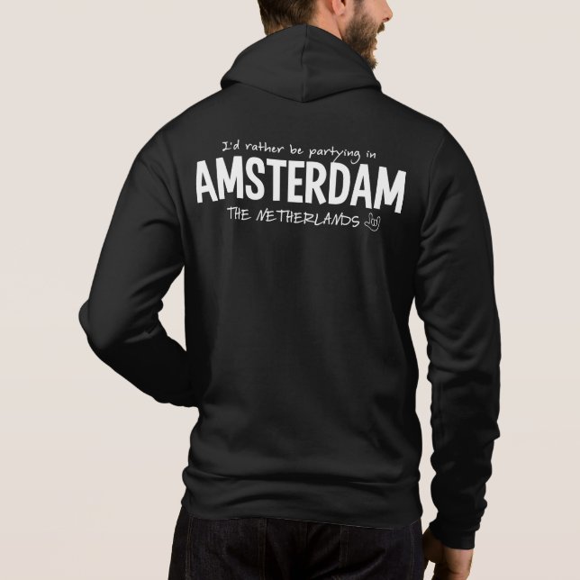 Pull À Capuche Nom personnalisé AMSTERDAM (Dos)