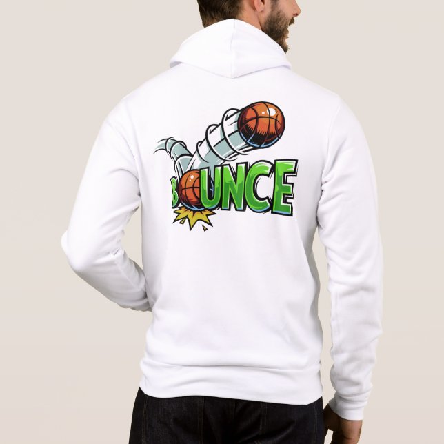 Pull À Capuche Nom personnalisé BOUNCE Basket (Dos)