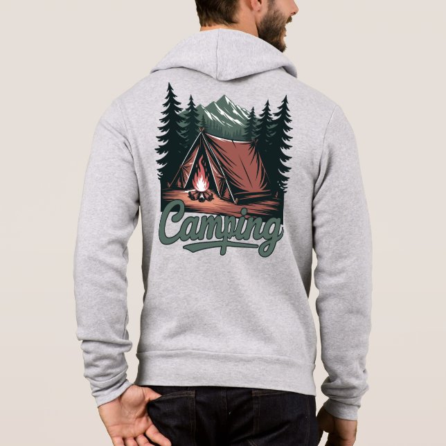 Pull À Capuche Nom personnalisé Camping (Dos)
