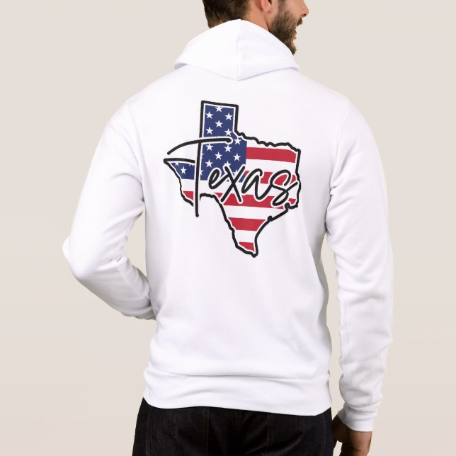 Pull À Capuche Nom personnalisé Texas (Dos)