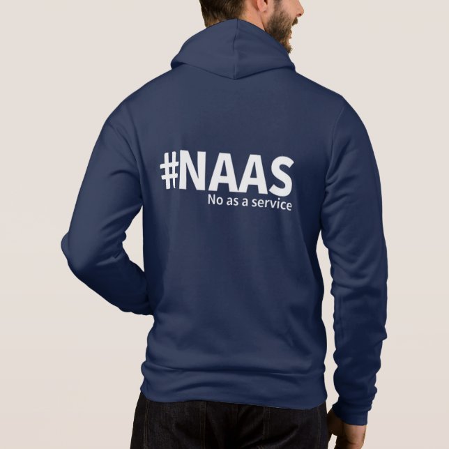 Pull À Capuche Non en tant que service | HUMOUR technologique NAA (Dos)