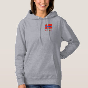 Pull À Capuche Norvège et drapeau norvégien