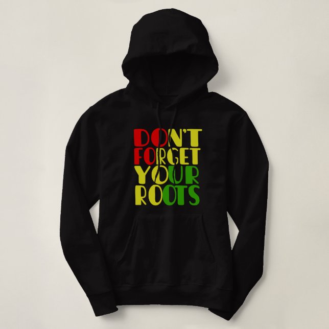 Pull À Capuche N'oubliez pas vos racines-afro-américaines (Design devant)