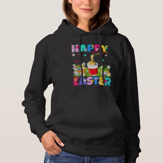 Pull À Capuche Nouilles Joyeuses Coupe de lapin de Pâques Nouille (Devant)