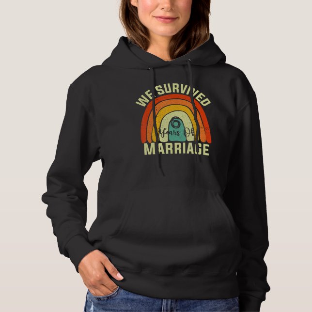 Pull À Capuche Nous Avons Survécu 6 Ans De Mariage Couple 6E Anni (Devant)