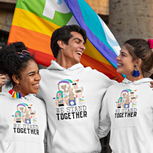 Pull À Capuche Nous Sommes Ensemble Fiers De L'Unité Des Gens LGB