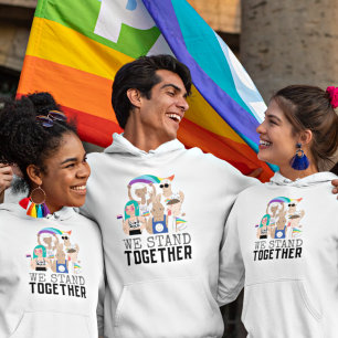 Pull À Capuche Nous sommes ensemble Fierté Personnes LGBTQ Unité