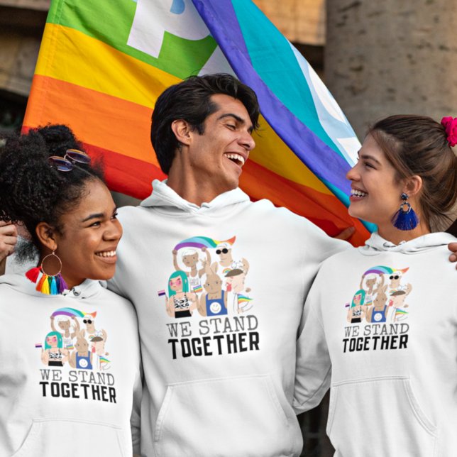 Pull À Capuche Nous sommes ensemble Fierté Personnes LGBTQ Unité (Créateur téléchargé)