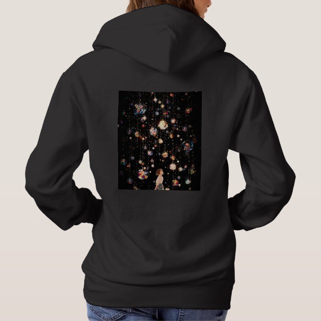 Pull À Capuche Nuit étoilée aux orbes lumineuses  (Dos)