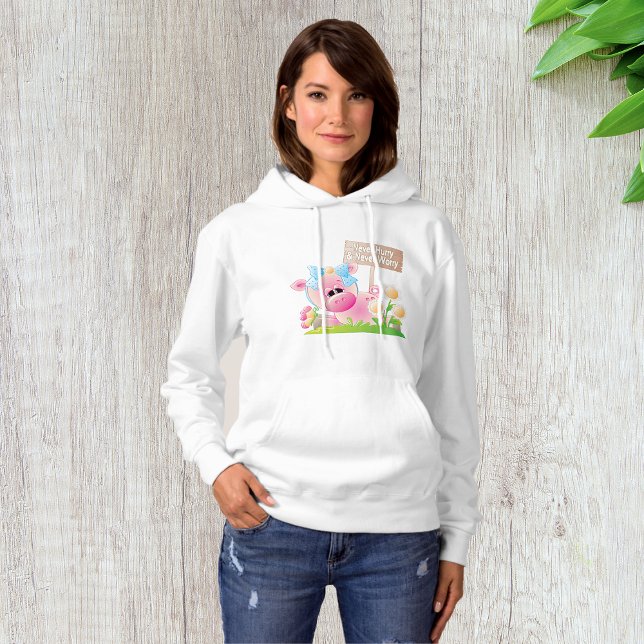 Pull À Capuche Nurserie Cochon Rose Ne Jamais Se Presser Ne Jamai (Créateur téléchargé)
