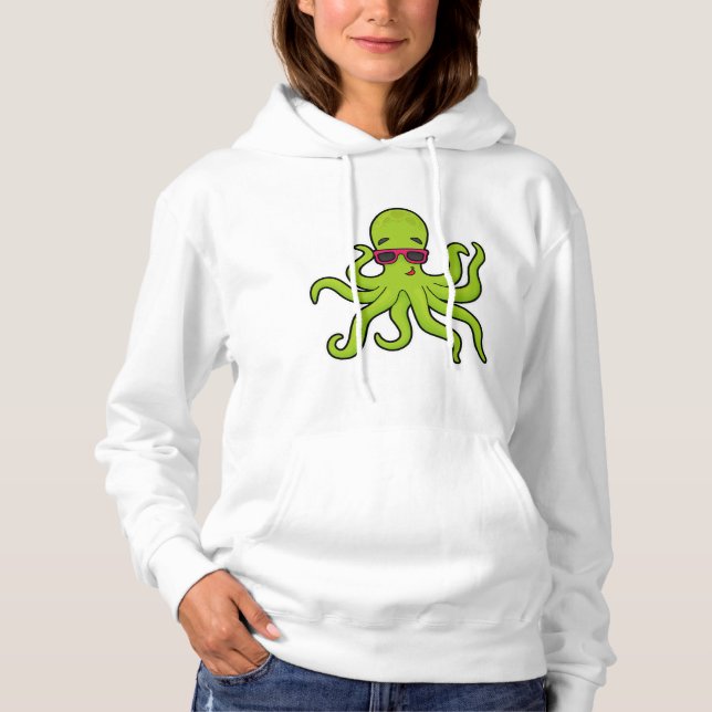 Pull À Capuche Octopus avec lunettes de soleil (Devant)