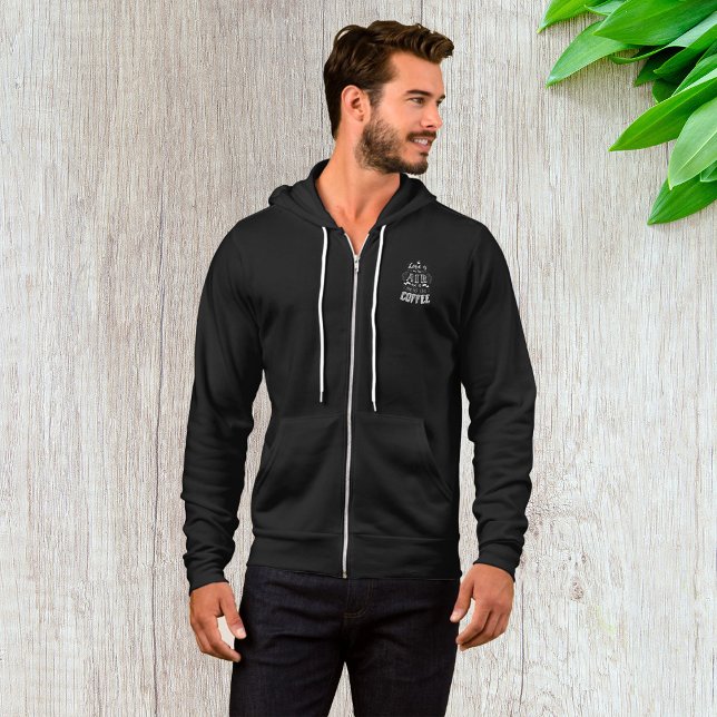 Pull À Capuche Odeurs Comme Café Mens Full Zip (Créateur téléchargé)