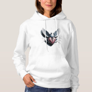 Pull À Capuche oiseau aux grandes ailes, coeur brisé, T-shirt