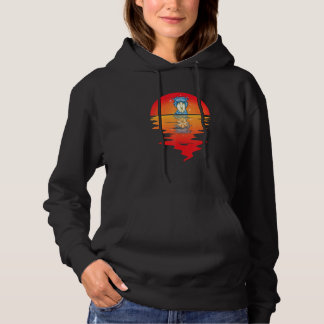 Pull À Capuche Oiseau Bec-en-Sabot Coucher de Soleil Vintage Afri